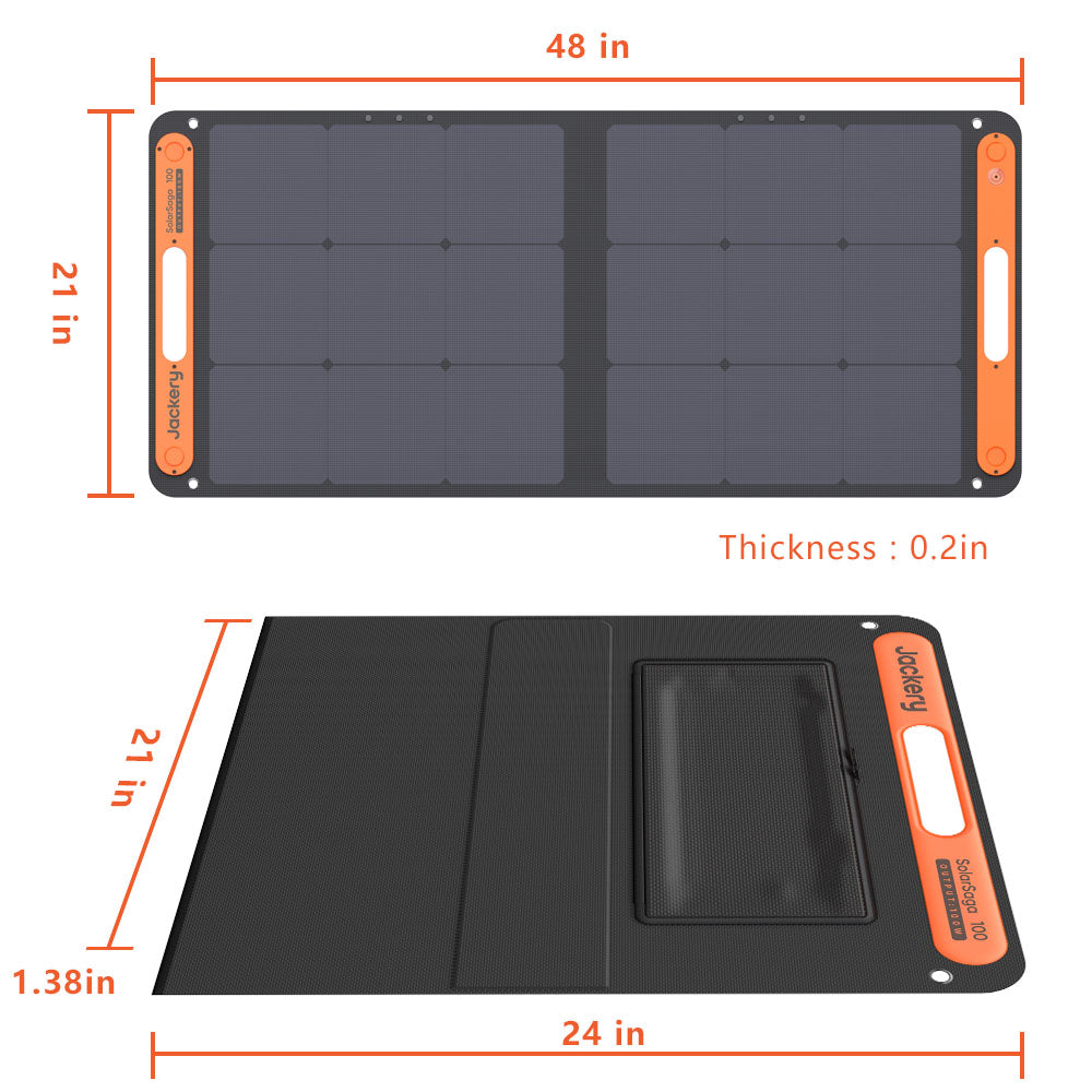 Jackery SolarSaga 100W Portable Solar Panel - 2025