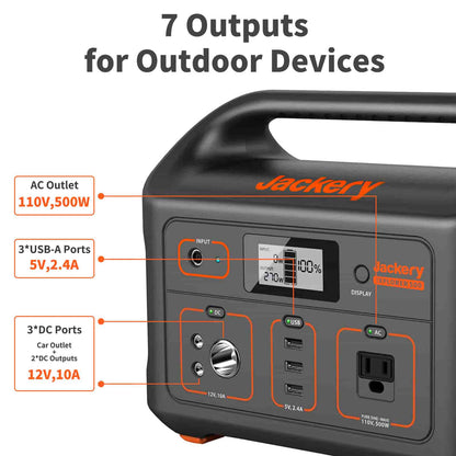 Jackery 500 + SolarSaga 100W Solar Generator Kit - 2024