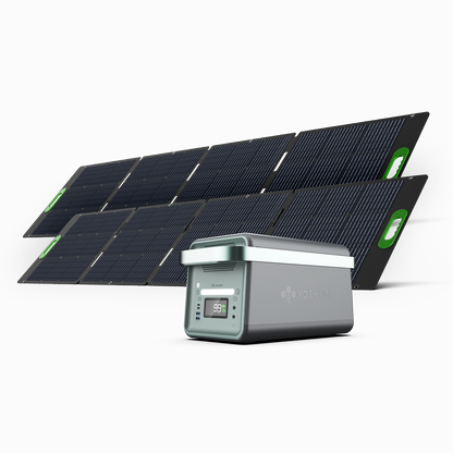 Yoshino B2000 Portable Power Station + 2*SP200 Solar Panel Kit - 1326Wh @ 2000W Output - 2025